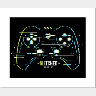 Glitched Reality Game Controller Posters and Art